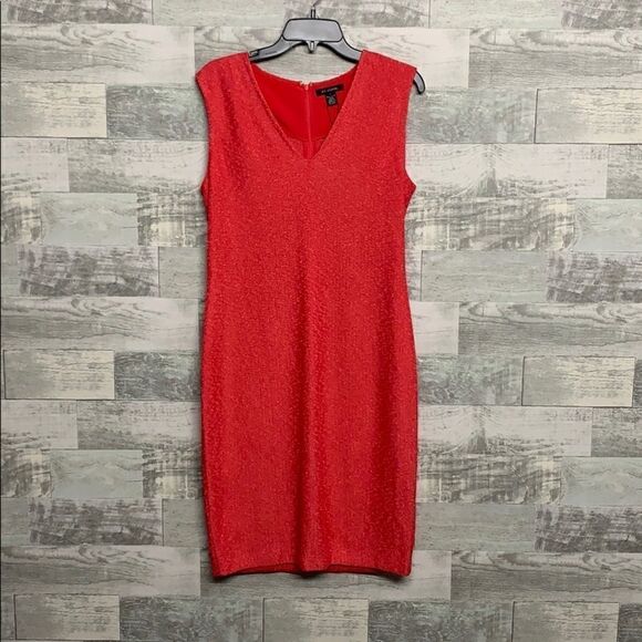 St. John Collection Refined Knit V-Neck Dress, Above the Knee, NWT - Picture 4 of 7